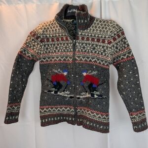 Vintage Lauren Ralph Lauren Downhill Skier wool Knit Sweater size S in VGUC